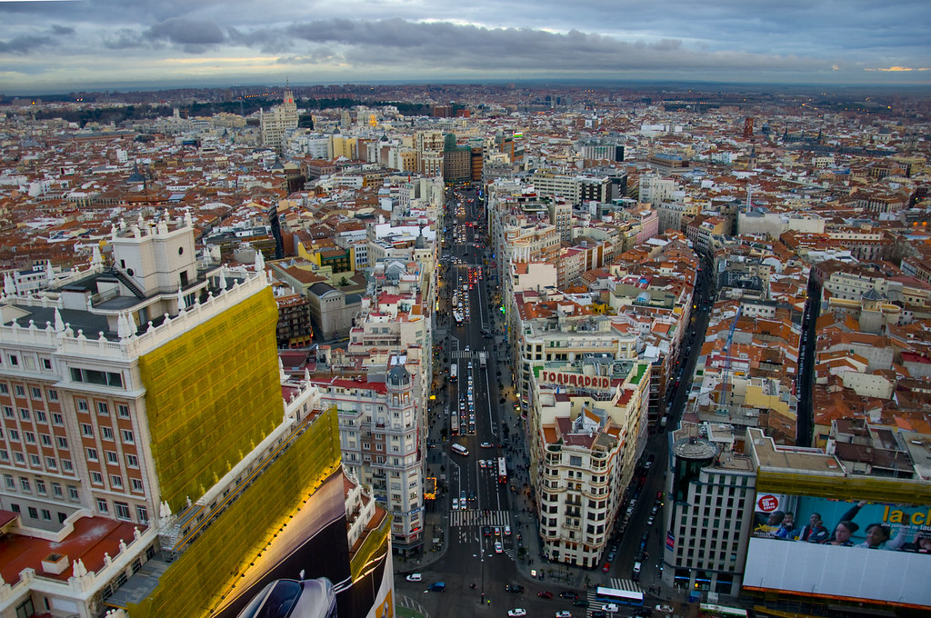 Vista aérea de la Gran vía de Madrid | Tonymadrid Photography | Flickr