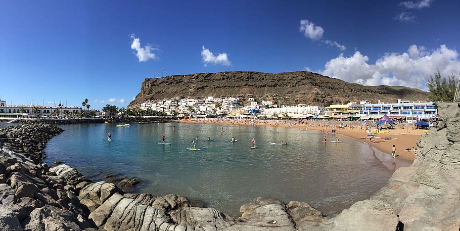 HD wallpaper: Gran Canaria, Puerto De Mogan, Beach, village, ocean, travel | Wallpaper Flare